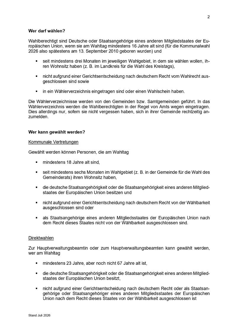 Wahl2 . © Flecken Bodenfelde